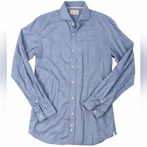 Tintoria Mattei 954 Slim Luxury Long Sleeve Button Down Italien made sz 41